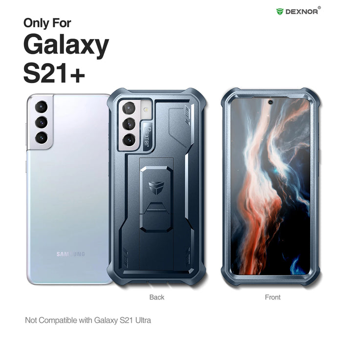 For Samsung S21 Plus 5G 6.7 Heavy Duty Military Grade Protection Case Built In Screen Protector & Kickstand