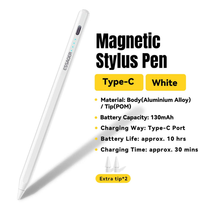 Magnetic Stylus Pen For Ipad Apple Pencil Usb Tpye C Charging For 2022 2021 2020 2019 2018 2015 Ipad Pencil Accessories