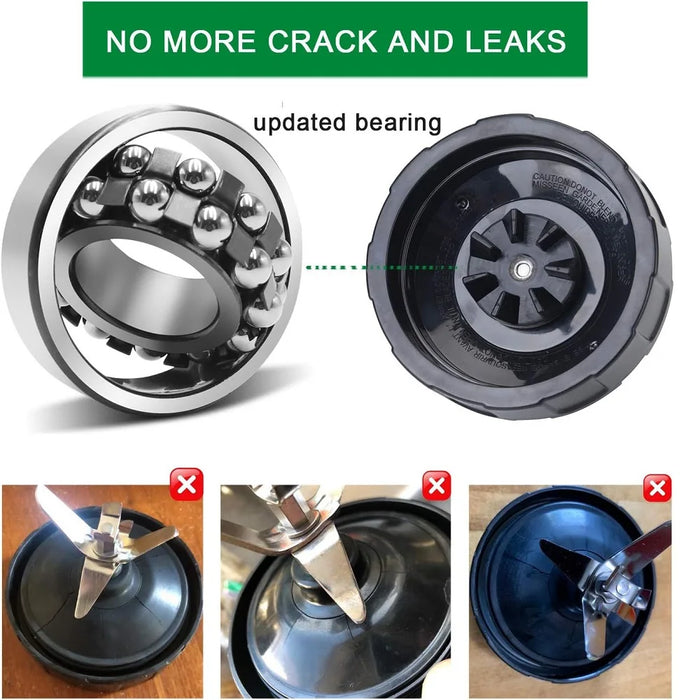 7 Fins Blender Blade Compatible With Ninja Blender Blade For Ninja Auto Iq Bl682-30 Bl642-30 Bl450-30 Bl482-30 Bl687Co-30 Ect.