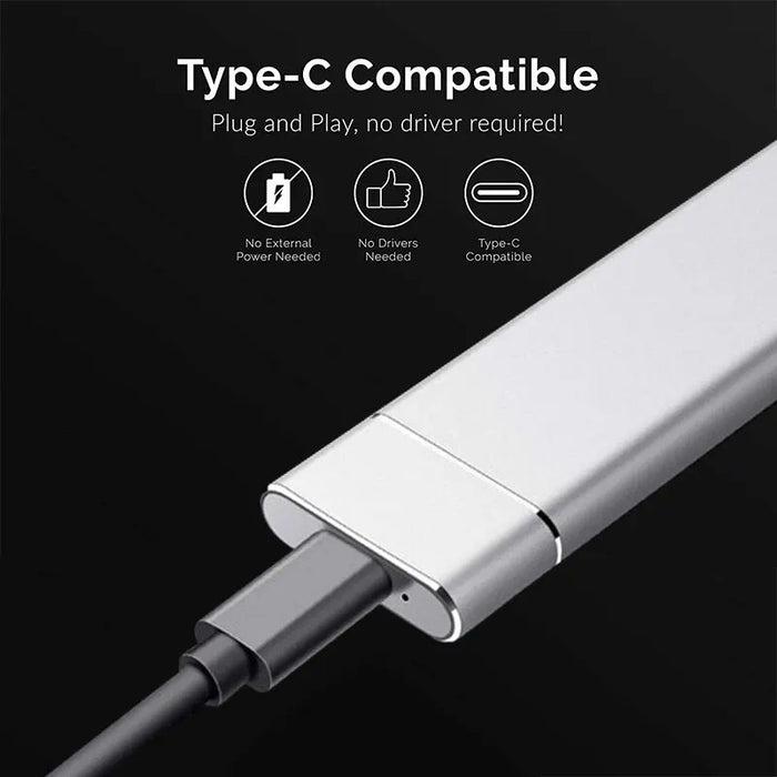 Nvme M.2 Ssd Enclosure Usb3.1 Type C Case
