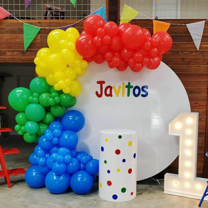 133 Pcs Rainbow Theme Balloon Set Suitable For Birthday Outdoor Park Picnic Anniversary Celebration Graduation Summer Party