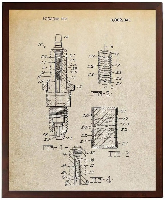 Auto Shop Blueprint Art Engine Decor