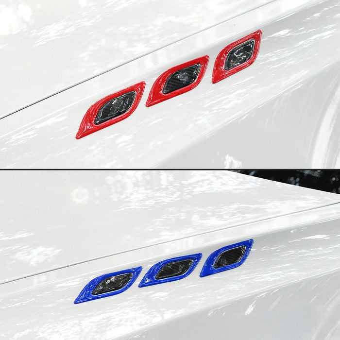 6Pcs Reflective Carbon Fiber Sticker For Car Safety