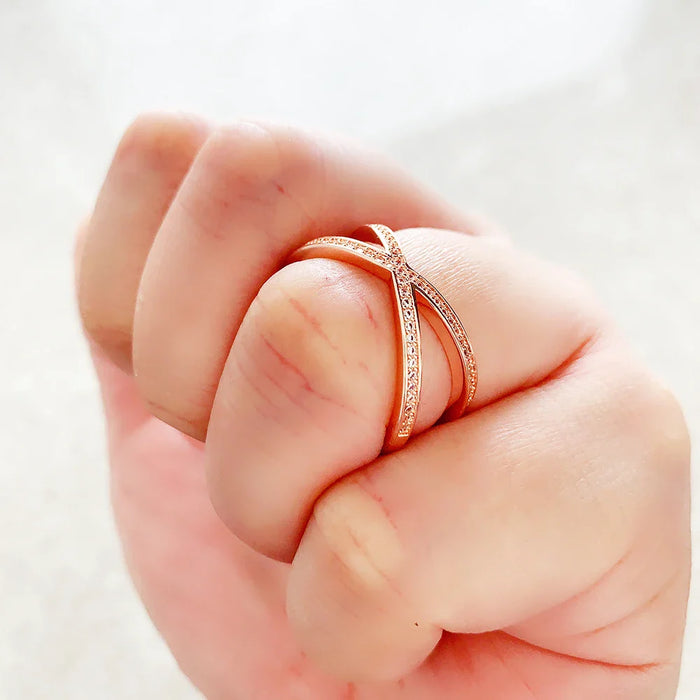 925 Sterling Silver Minimalist Graphic Design Ring European Fine Jewelry For Women Classic