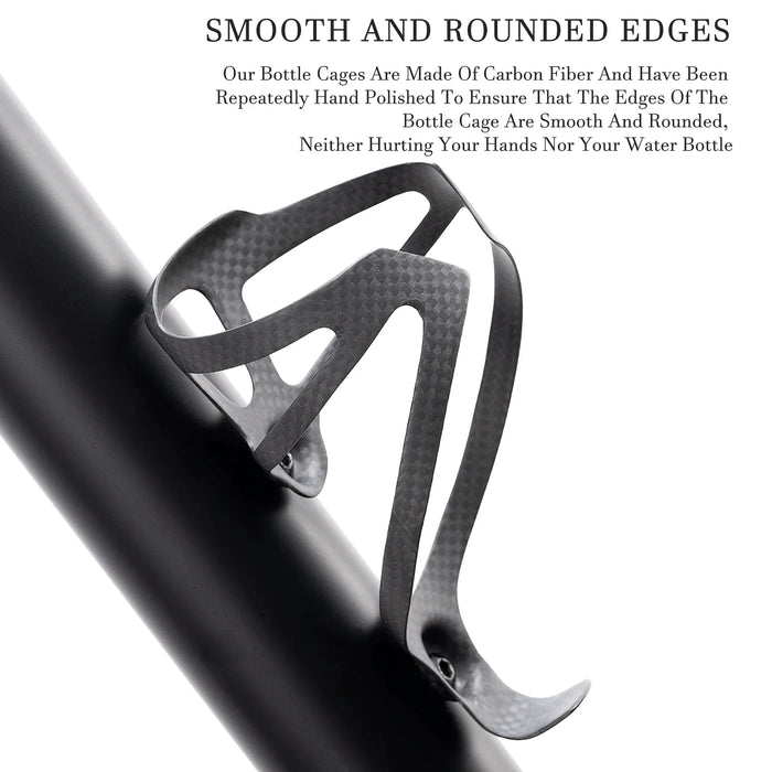 Lightweight Carbon Fiber Bike Water Bottle Cage Matte Black