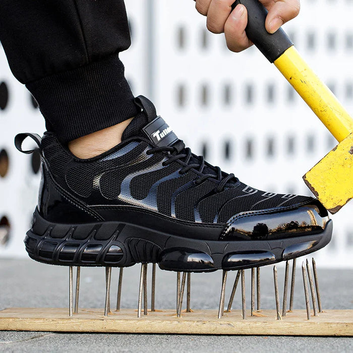 Mens  Anti Piercing Protection  Breathable Steel Toe Work Shoes