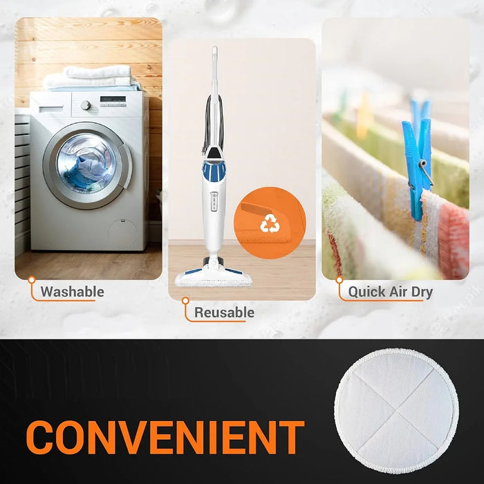 2124 Spinwave Mop Pad For Bissell 2039A Hard Floor Mop Cleaners 4 Soft + 4 Scrubby Washable And Reusable Mop Pads