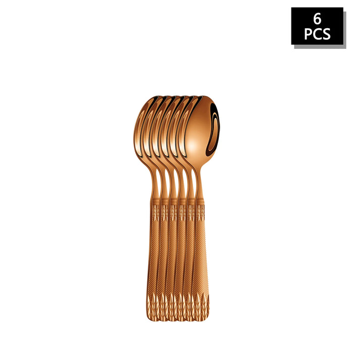 4 / 6 / 16 / 24 Piece Stainless Steel Rose Gold Cutlery Set For Family & Hotel