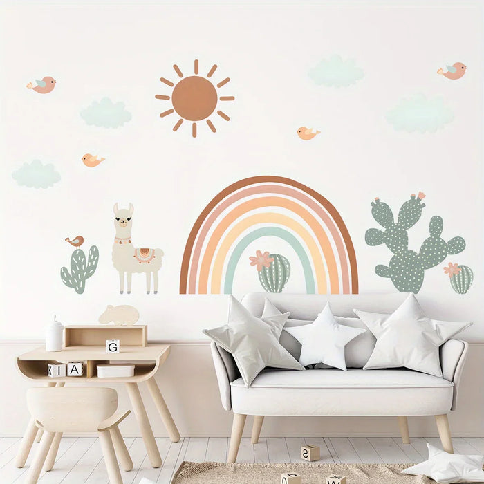 Colourful Cartoon Sheep Wall Stickers For Nursery Decor