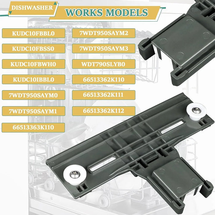 2 Pack W10350375 Dishwasher Top Rack Adjuster For Kenmore Whirlpool Wdt970Sahz0 Wdt730Pahz0 Wdta50Sahz0 W10712395 Ap5957560