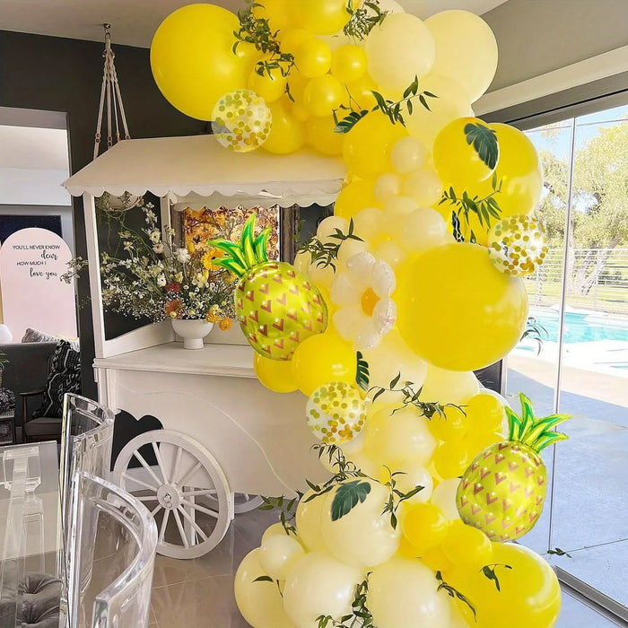 106Pcs Pineapple Balloon Garland Arch Kit Wedding Birthday Party Anniversary Graduation Festival Easter Room Decoration