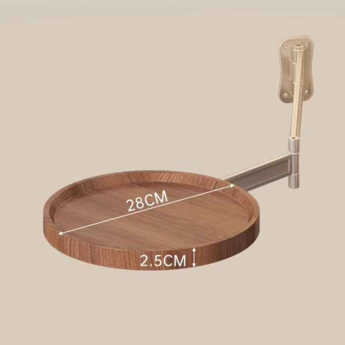 Compact Wall Mounted Bedside Table With Storage Shelves