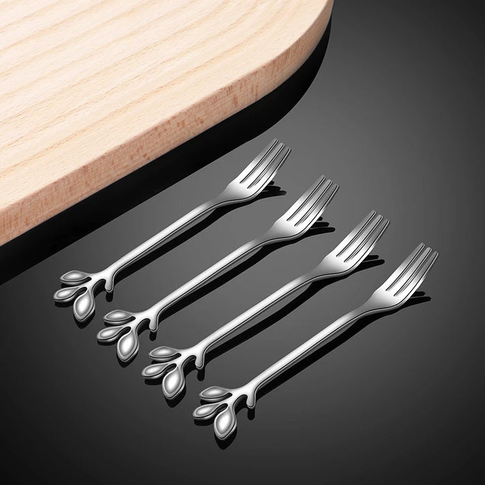 Stainless Steel Swan Fruit Fork Set For High End Dining