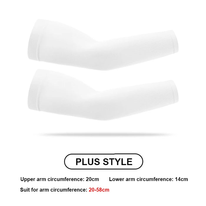 Pair of Sun Protection Arm Covers Cool Anti Uv Sleeves For Outdoor Activities