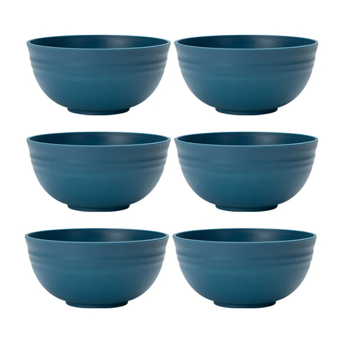 4 / 6 / 8 Piece Reusable Dark Blue Cereal Bowls Ideal For Camping