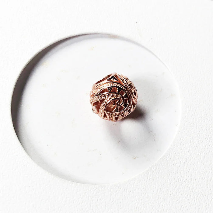 925 Sterling Silver Water Drop Rose Gold Beads Charm For Women