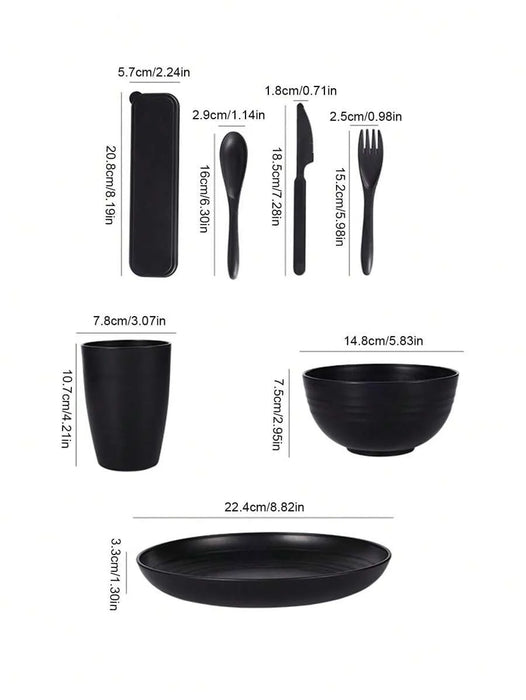 7 / 28 Piece Plastic Tableware Set For Home Kitchen Party