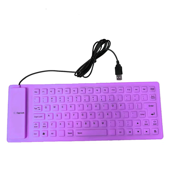 Flexible Waterproof Gaming Keyboard 85 Keys Usb Wired Foldable For Macbook