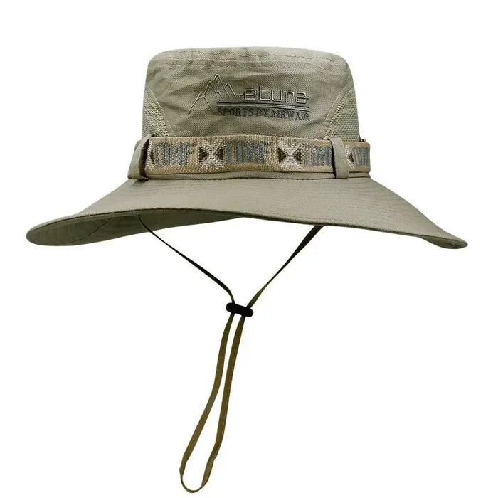 Uv Protection Wide Brim Bucket Hat For Men