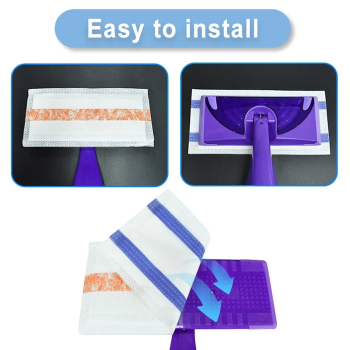 10 Pieces Disposable Mop Pads Refills Compatible With Swiffer Wet Jet Spray Mop Wet Dry Use For All Purpose Multi Floor Mop