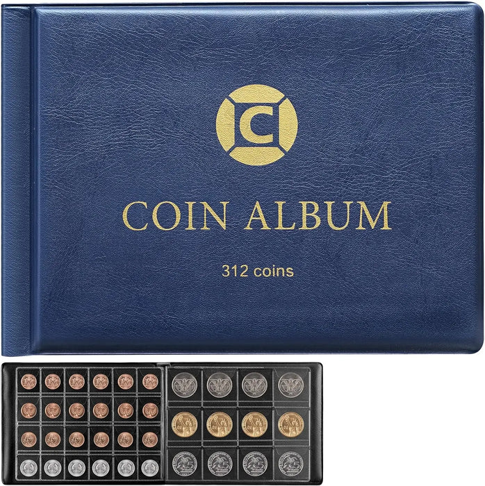 Coin Collection Book Holder 312 Pockets For 20 46Mm Coins