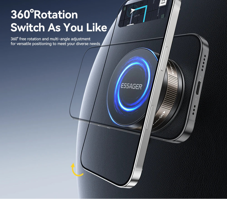 Magnetic Wall Holder Phone Stand 360°Rotation Magnetic Suction For Iphone 16 15 14 13 Pro Max For Kitchen Bathroom Glass