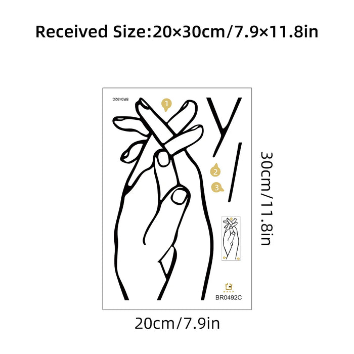 1Pc Hand Clench Wall Stickers For Couple Bedroom Decor