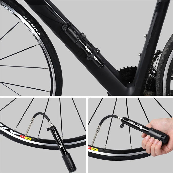 Compact Bike Pump For Mtb & Road Cycling