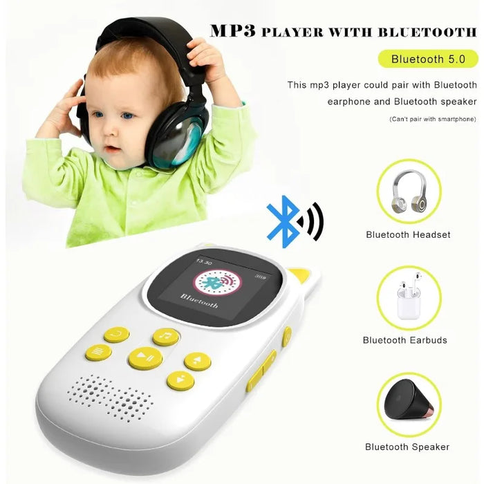 32Gb Bluetooth Mp3 Player For Kids Hd Speaker Voice Record Pedometer