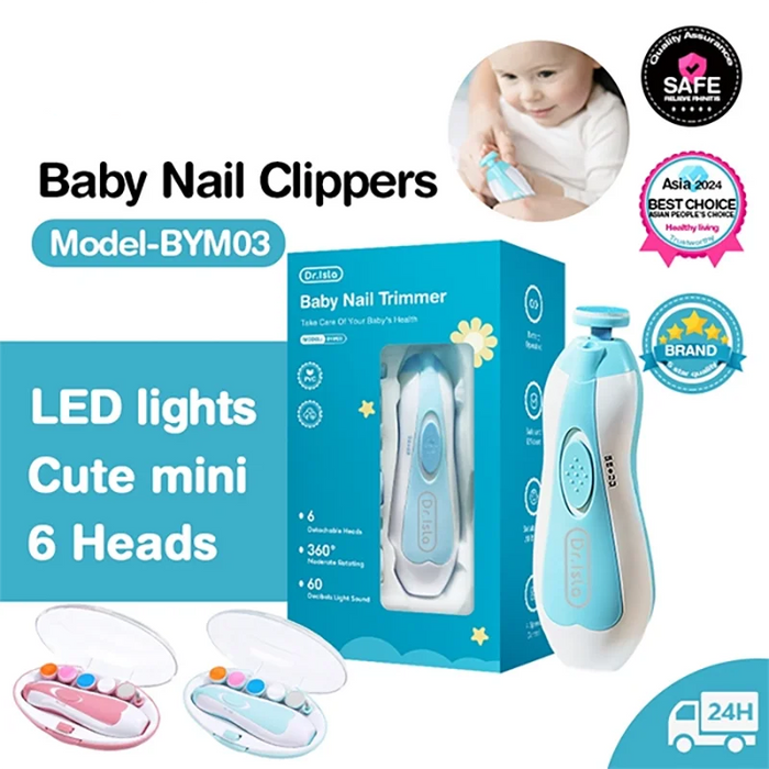 Electric Baby Nail Clipper With Led Light And 4 Speed Adjustment