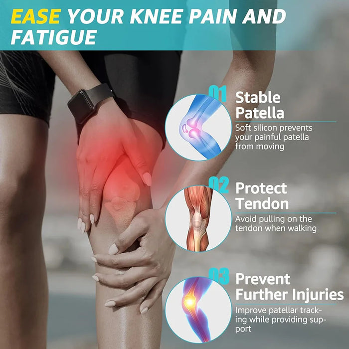 Knee Strap For Pain Relief Dual Patella Brace For Running Tennis Arthritis Tendonitis