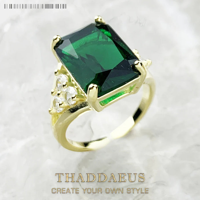 925 Sterling Silver Timeless Elegance Cocktail Ring Pure Fine Jewelry For Women Classic