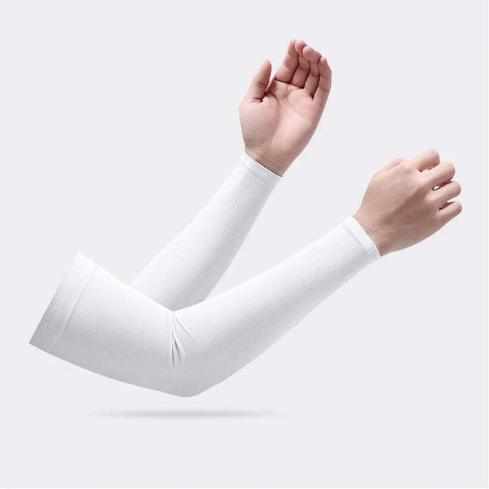 Pair of Sun Protection Arm Covers Cool Anti Uv Sleeves For Outdoor Activities