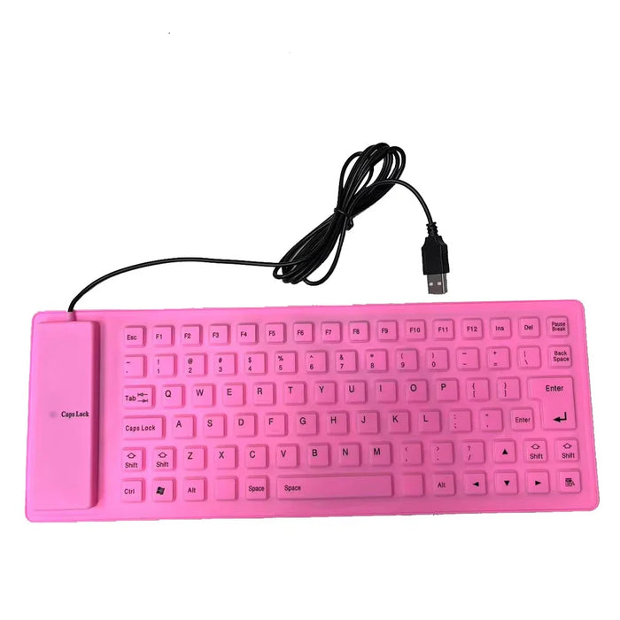 Flexible Waterproof Gaming Keyboard 85 Keys Usb Wired Foldable For Macbook