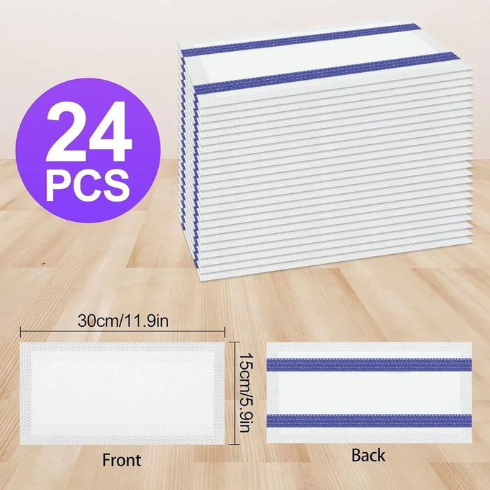 24 Pieces Mop Pad Refills For Swiffer Wet Jet Hardwood And Floor Spray Mop Disposable Multi-Layer Dry Mop Pads Refill