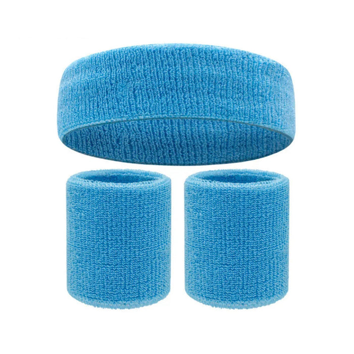 Moisture Wicking Sweatband Set Headband & Wristband Combo