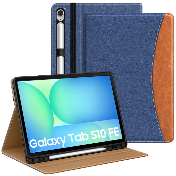 For Samsug Galaxy Tab S10 Fe 10.9 2025 Sm-X520 / Sm-X526 / Sm-X526B Pu Leather Multi-Angle Stand Case With S Pen Holder