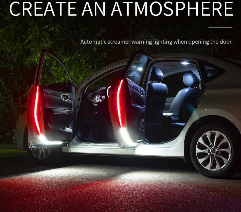 120Cm Led Car Door Warning Light Strip Anti Rear-End Collision Safety 12V