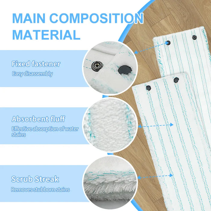6 Pieces Replacement Wet & Dry Flat Mop Cloth Microfiber Mop Pad Accessories For Leifheit Floor Mop