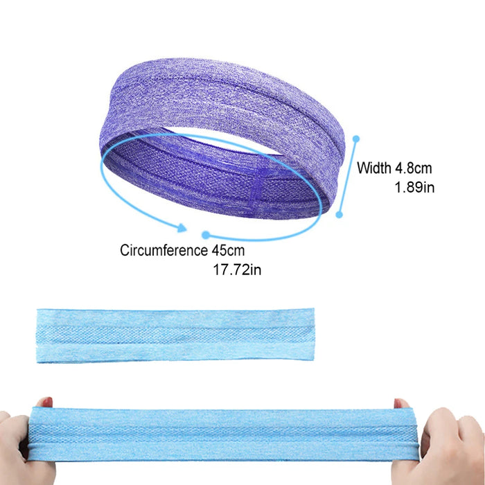 Women Non Slip Sweatband For Sports Moisture Wicking Headband For Running Yoga