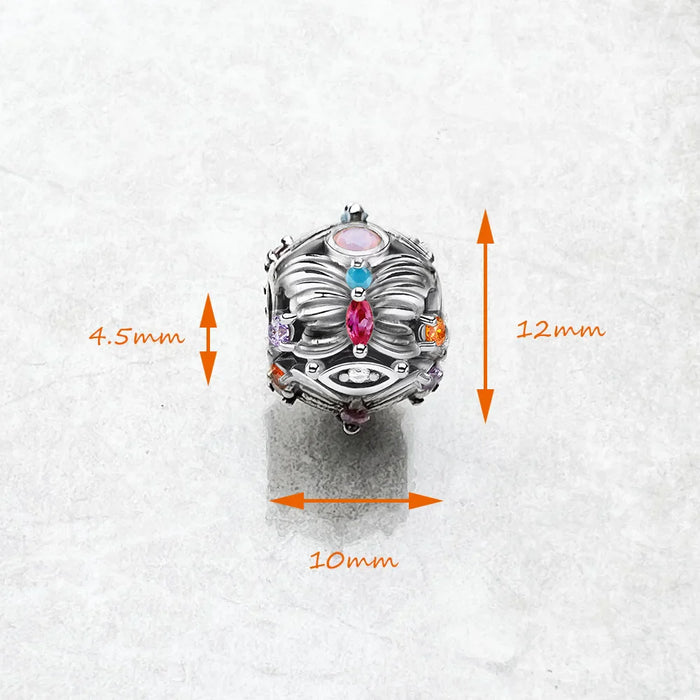 925 Sterling Silver Bohemia Butterfly Charm Bead For Women