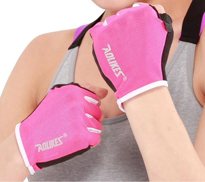 Breathable Fingerless Workout Gloves For Powerlifting Men And Women Training