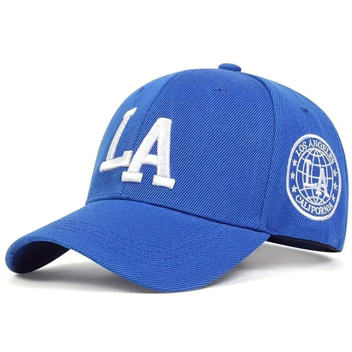 La Letter Embroidery Snapback Baseball Cap Unisex Outdoor Sun Hat