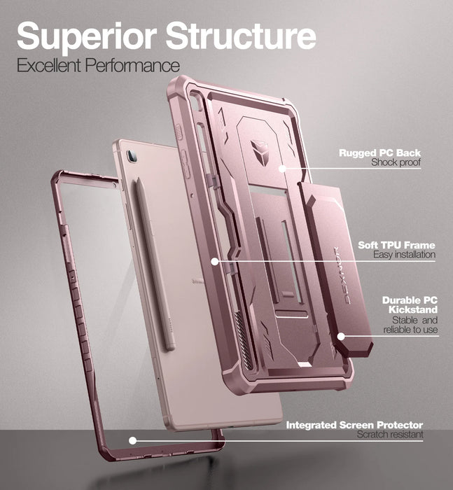 For Samsung Galaxy Tab S6 Lite 10.4 Inch Full Body Heavy Shockproof Protective Case With Pen Holder Built In Screen Protector