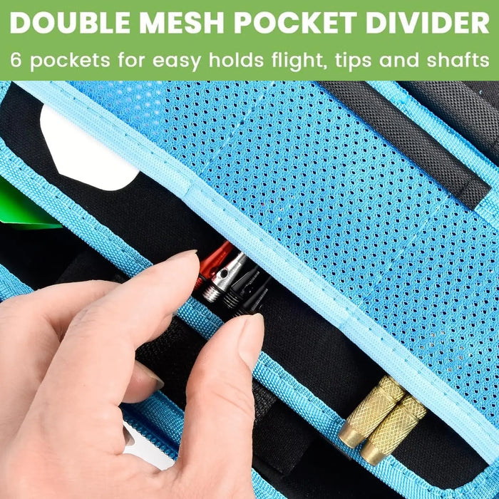 6 Piece Steel Soft Tip Darts Case Holder Bag Organizes Protects Darts Tips Cases Only