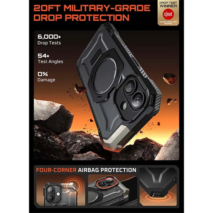 For Iphone 17 Ub Grip Heavy Duty Rugged Magnetic Magsafe Phone Case With Stand & Camera Control Capture Button