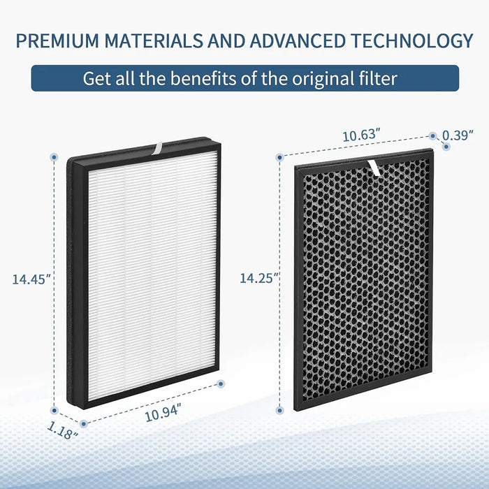 1 Set Fy1410 / Fy1413 True Hepa Filter And Activated Carbon Filter Compatible With Philips Air Purifier Ac1215 / 1213 / 1212 / 1216
