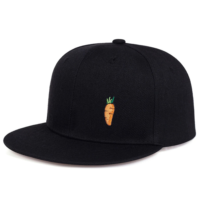 Embroidered Carrot Hip Hop Hat Adjustable Baseball Cap For Men And Women