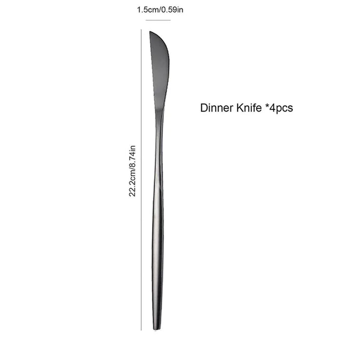 4 Piece Stainless Steel Steak Knife Set For Hotel Or Restaurant