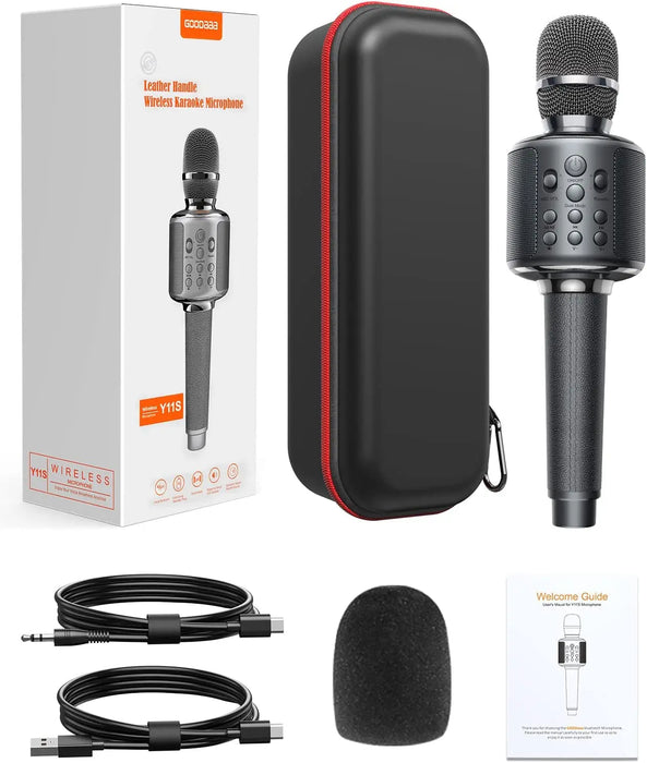 Portable Karaoke Mic Wireless Singing Machine With Duet Record Play Reverb